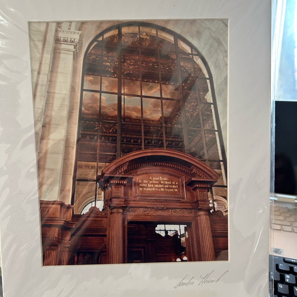 Beautiful picture of The New York Library Photographers Print in Mat